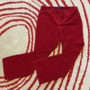 Talbots Red Corduroy Signature Boot Cut